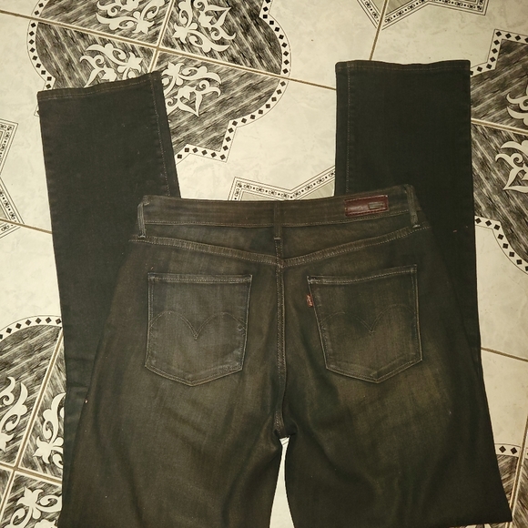 Levis Demi Curve Midrise Blue Black  Fade Jeans 27 x 31 - Picture 1 of 7